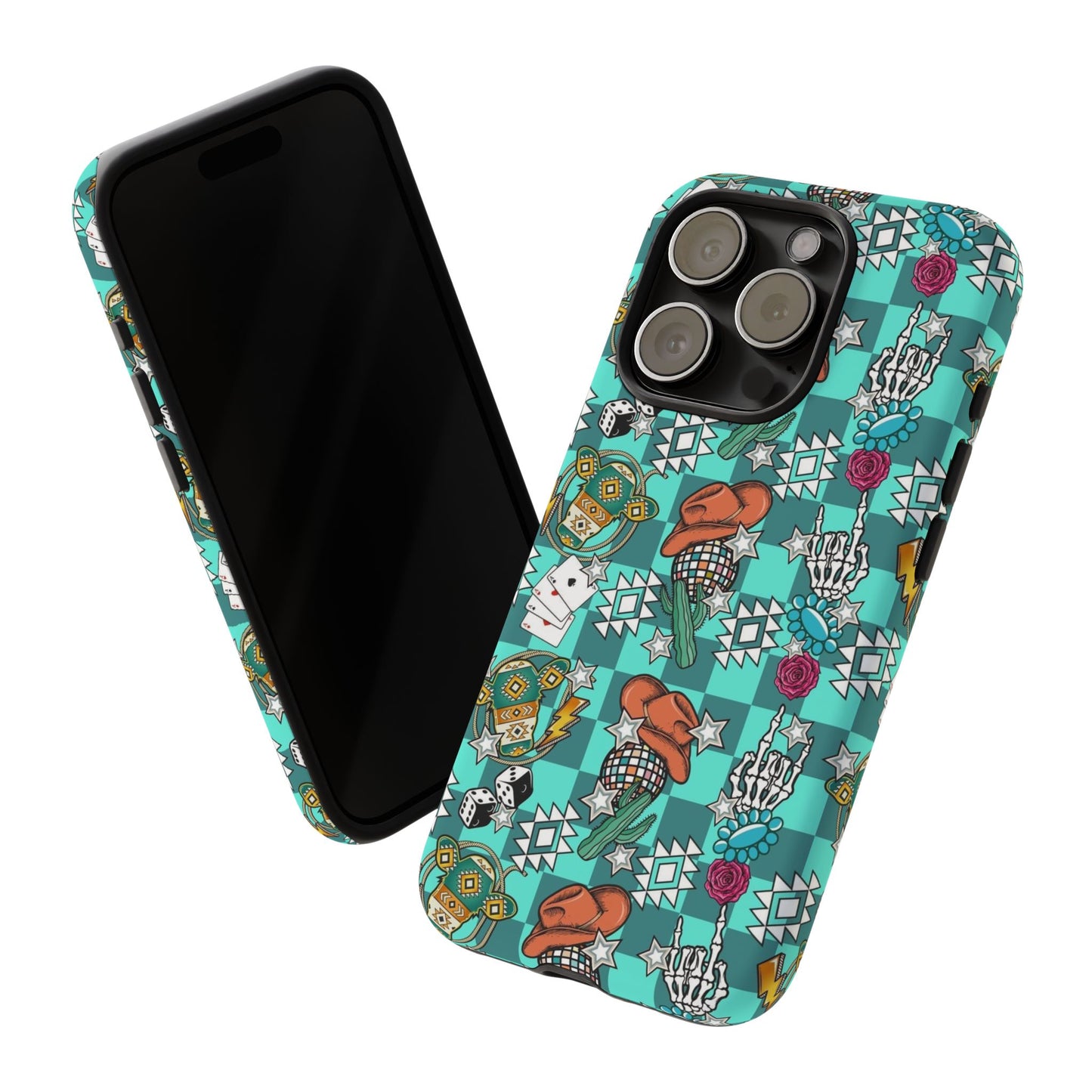 Blue Aztec Disco Tough Cases