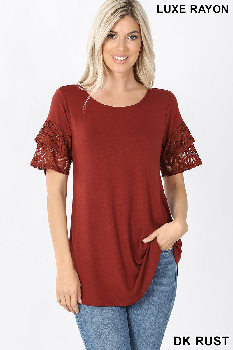 LUXE RAYON 2 TIERED RUFFLE LACE