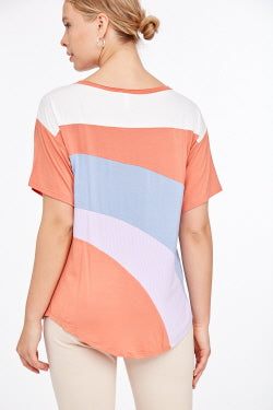 Striped Color Block Top