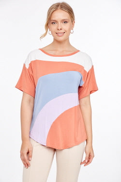 Striped Color Block Top
