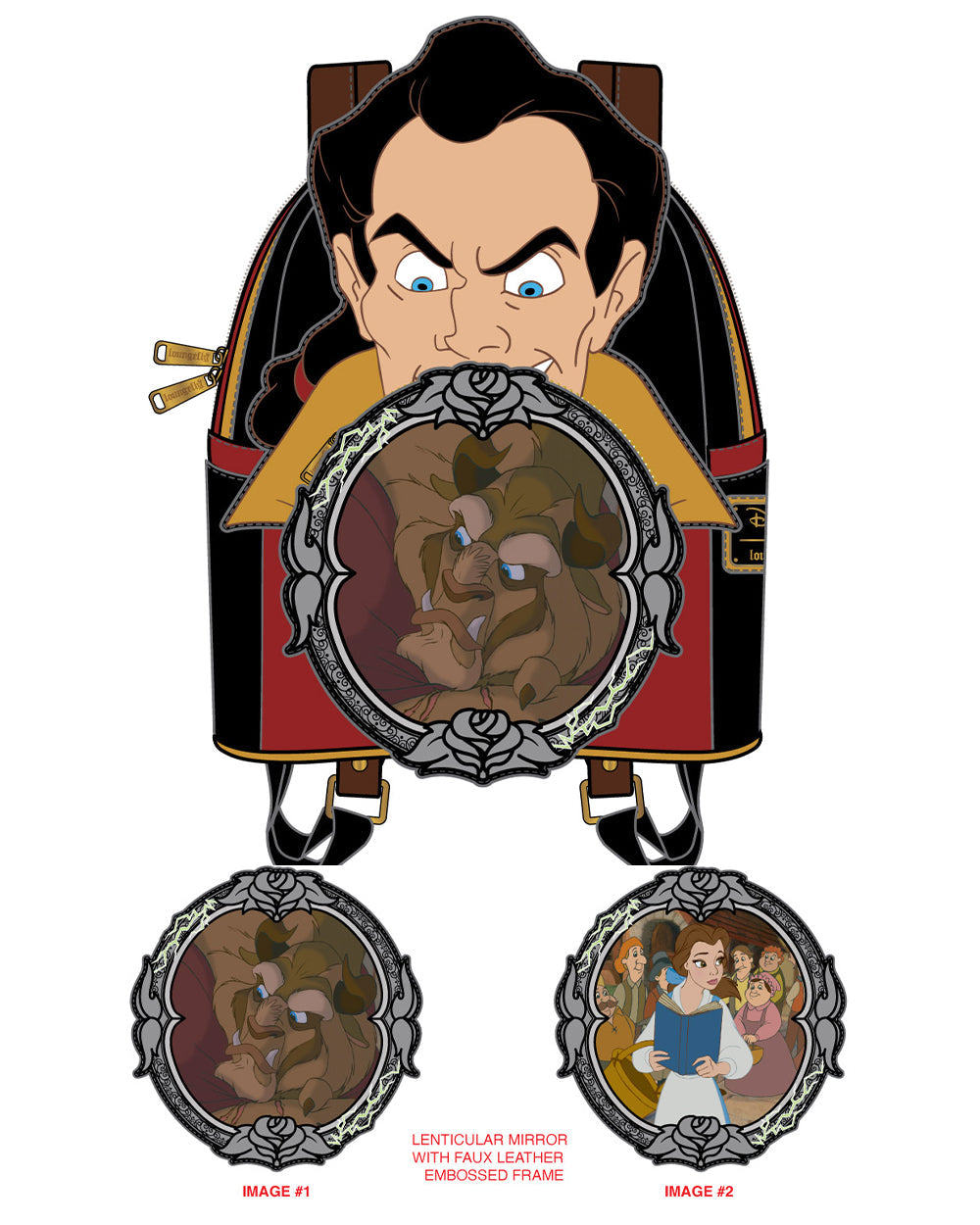 Loungefly Disney Villian Scene Series Gaston Mini Backpack