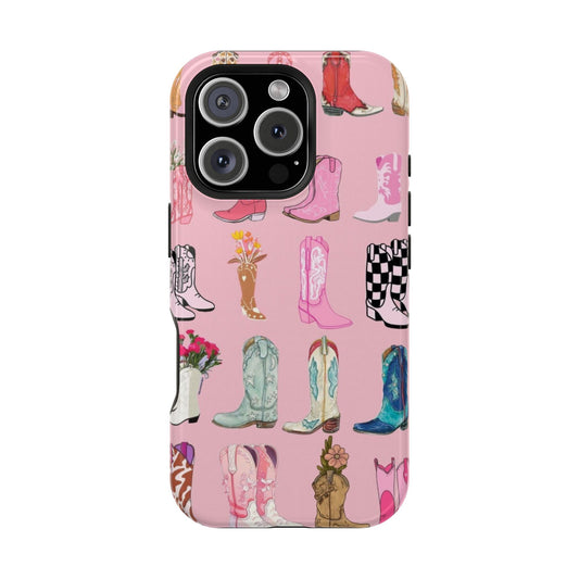 Pink Boots iPhone 16 case