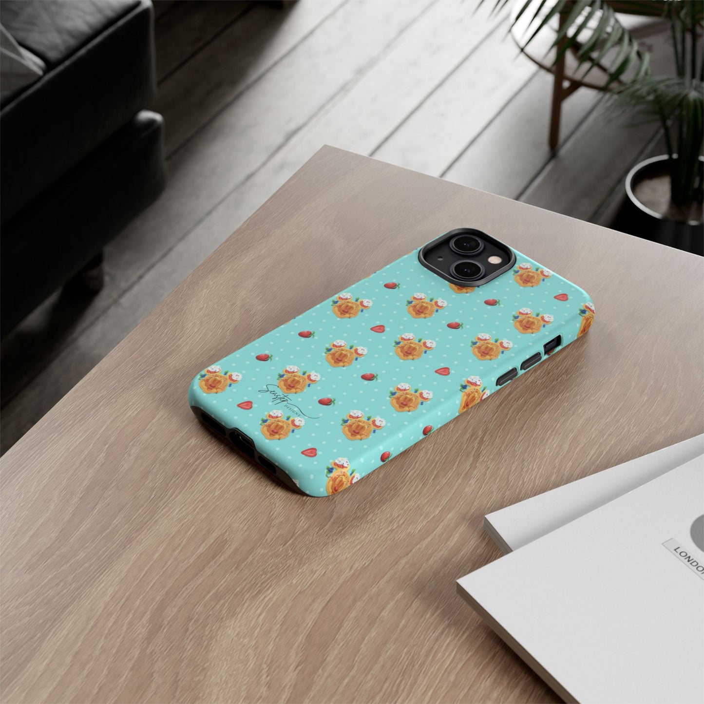 Waffle Mouse Face Tough Phone Cover