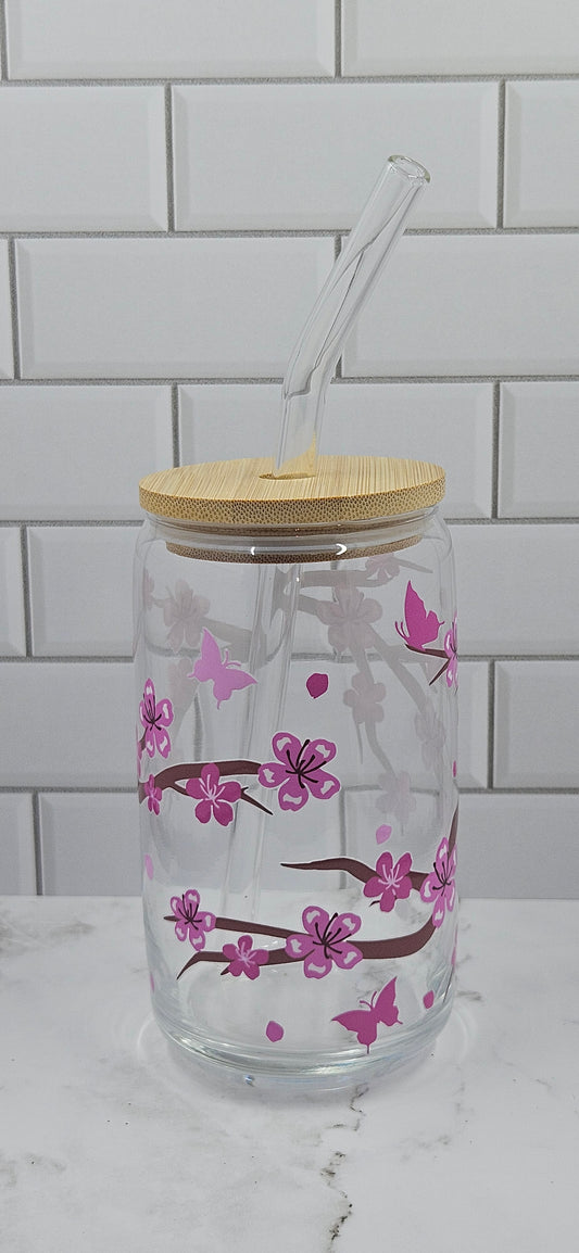 Cherry Blossom Glass Cup