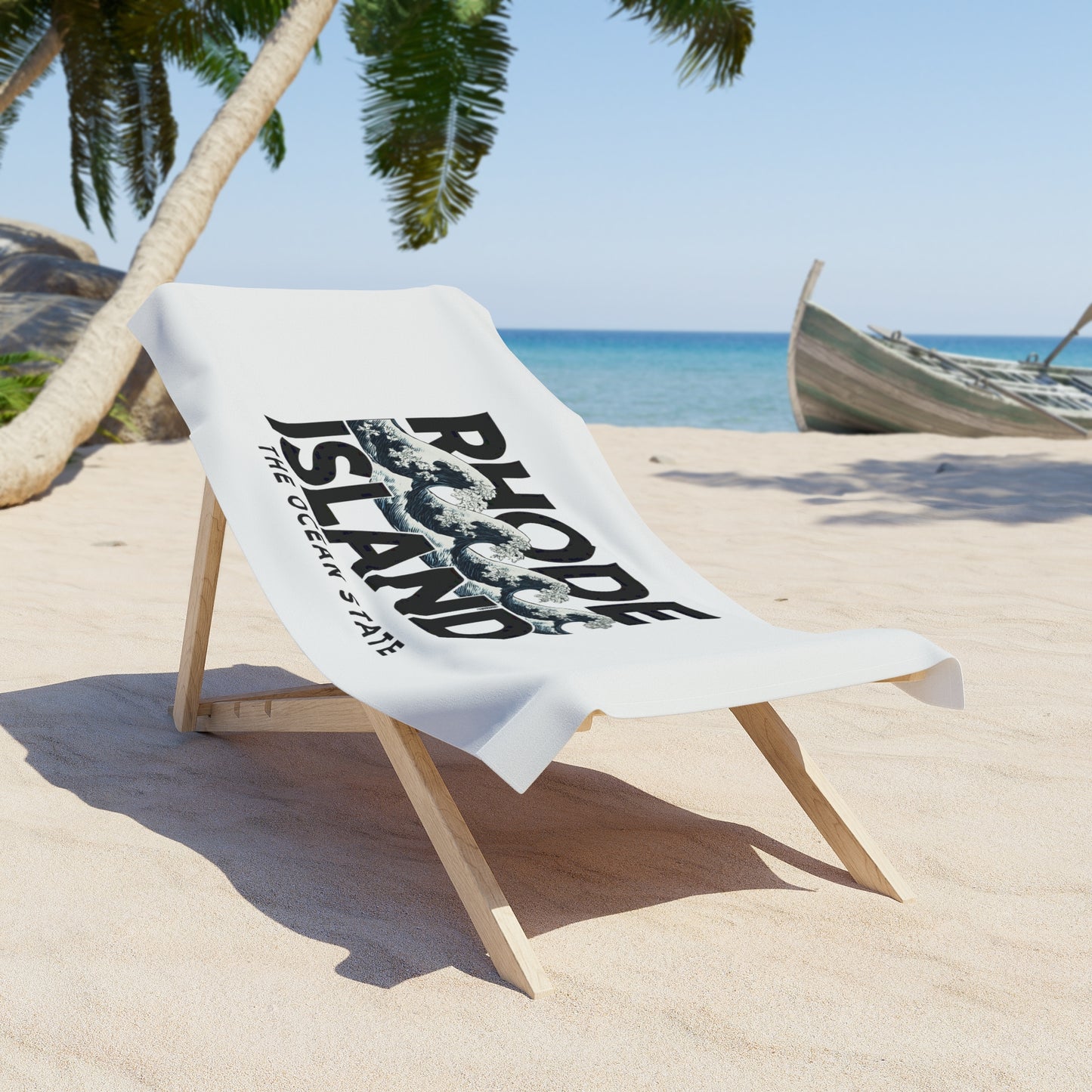 Rhode Island Beach Towel — The Ocean State Wave Design