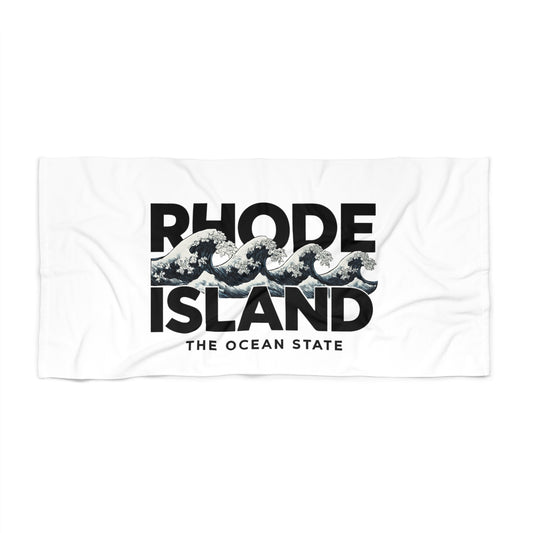 Rhode Island Beach Towel — The Ocean State Wave Design