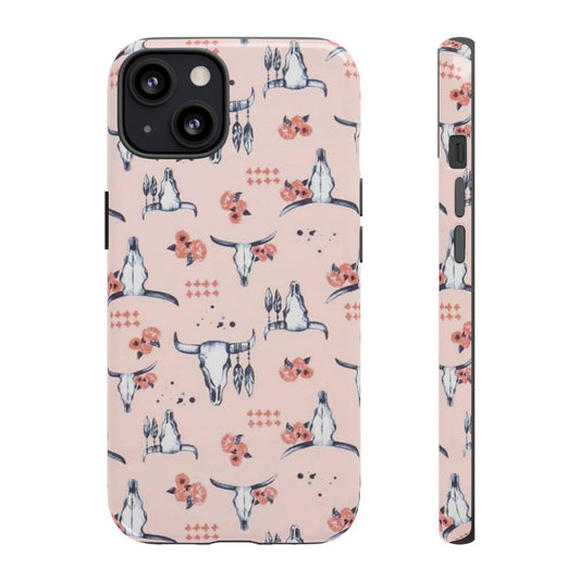 Floral Cow Print Tough Case