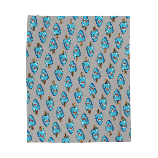 Popsicle Shark Velveteen Plush Blanket