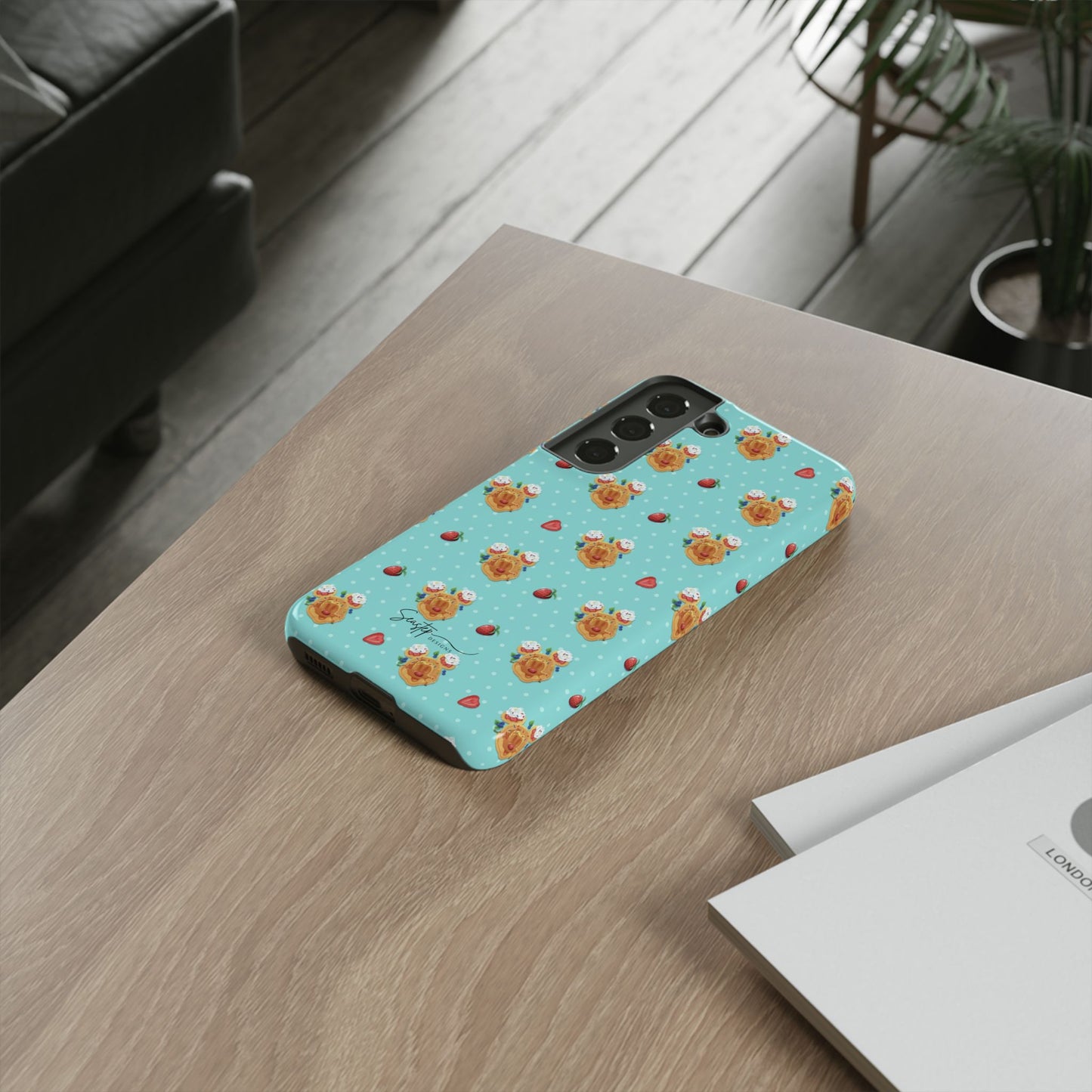 Waffle Mouse Face Tough Phone Cover