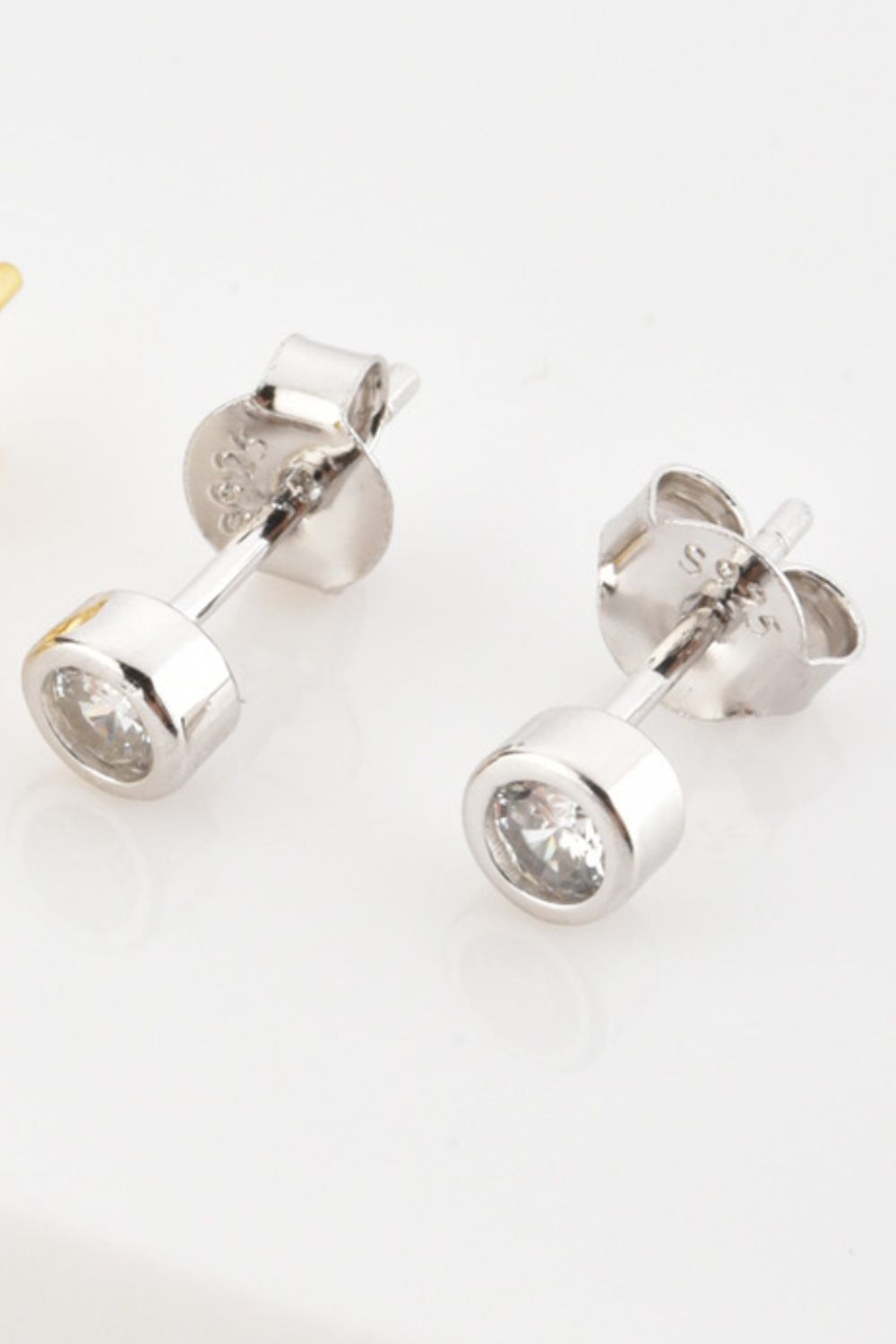 Minimalist Zircon 925 Sterling Silver Earrings