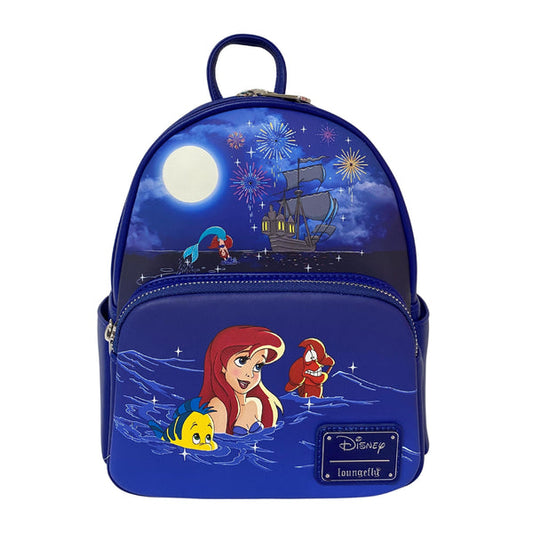 Loungefly The Little Mermaid Ariel Fireworks Glow and Light Up Mini Backpack