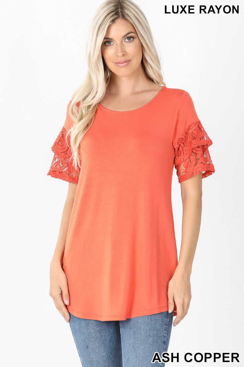 LUXE RAYON 2 TIERED RUFFLE LACE