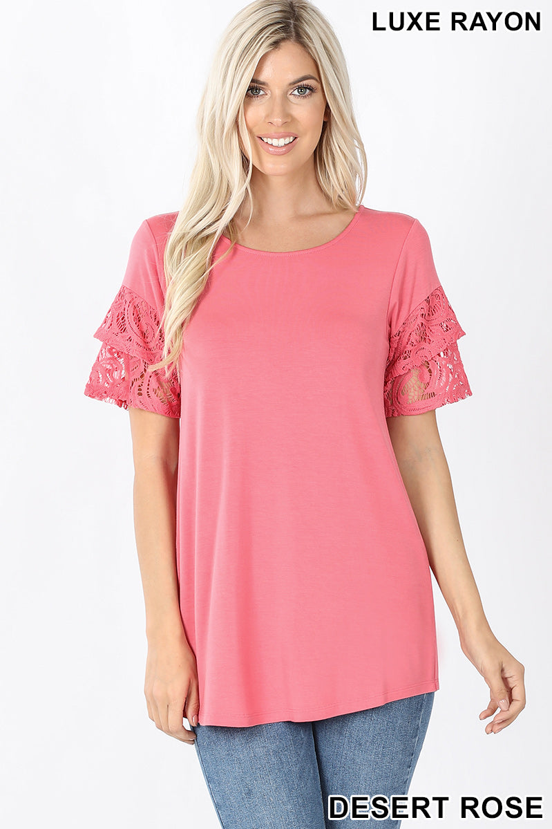 LUXE RAYON 2 TIERED RUFFLE LACE