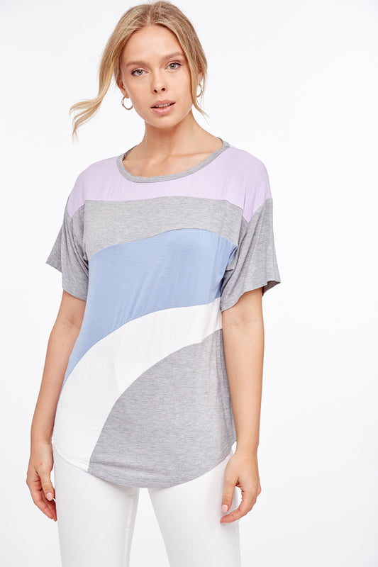 Striped Color Block Top