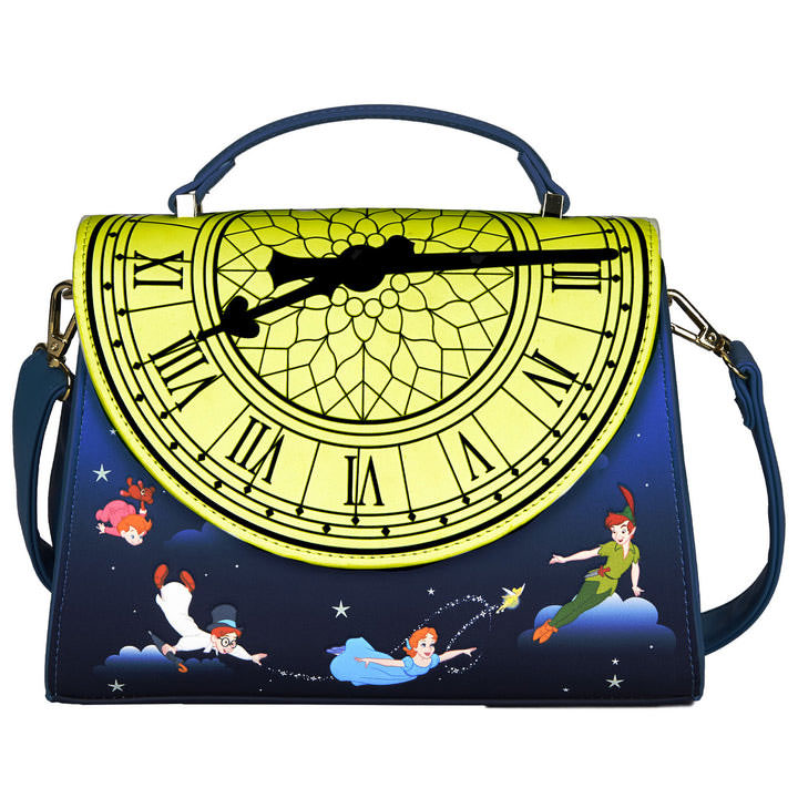 Loungefly Peter Pan Clock Glow in the Dark Crossbody Bag